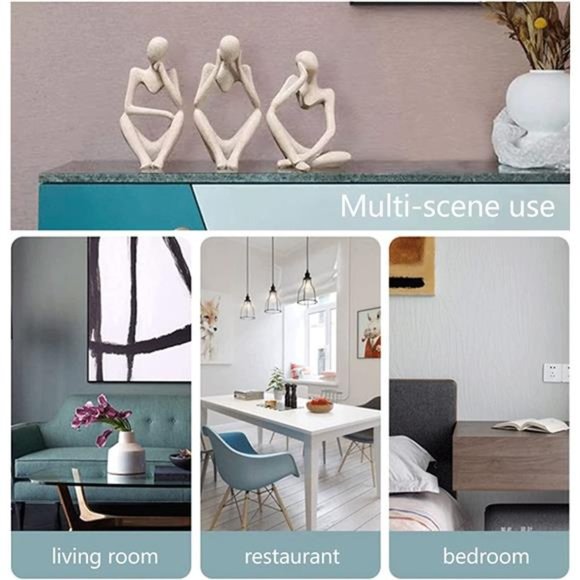 Thinker Statues and Sculptures Sandstone Resin Thinker Statue Ornaments Abstract - Picture 3 of 5